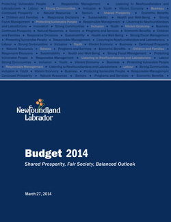 Budget 2014 - Shared Prosperity, Fair Society, Balanced Outlook
