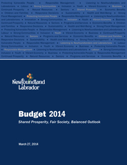 Budget 2014 - Shared Prosperity, Fair Society, Balanced Outlook
